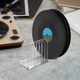 Maxbell Vinyl Record Stand Newspaper Vinyl Record Organizer for Shelf Office Desktop argent