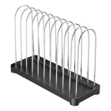 Maxbell Vinyl Record Stand Newspaper Vinyl Record Organizer for Shelf Office Desktop black