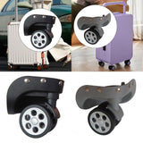 Maxbell 2Pcs Replacement Luggage Wheels Strong Bearing Capacity Flexible Accessories Black