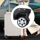 Maxbell 2Pcs Replacement Luggage Wheels Strong Bearing Capacity Flexible Accessories Black