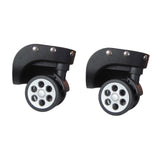 Maxbell 2Pcs Replacement Luggage Wheels Strong Bearing Capacity Flexible Accessories Black