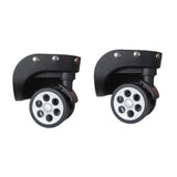 Maxbell 2Pcs Replacement Luggage Wheels Strong Bearing Capacity Flexible Accessories Black