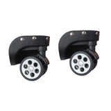 Maxbell 2Pcs Replacement Luggage Wheels Strong Bearing Capacity Flexible Accessories Black
