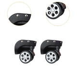 Maxbell 2Pcs Replacement Luggage Wheels Strong Bearing Capacity Flexible Accessories Black