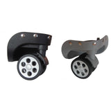 Maxbell 2Pcs Replacement Luggage Wheels Strong Bearing Capacity Flexible Accessories Black