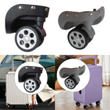 Maxbell 2Pcs Replacement Luggage Wheels Strong Bearing Capacity Flexible Accessories Black