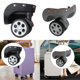 Maxbell 2Pcs Replacement Luggage Wheels Strong Bearing Capacity Flexible Accessories Black