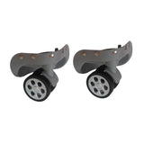 Maxbell 2Pcs Replacement Luggage Wheels Strong Bearing Capacity Flexible Accessories Gray