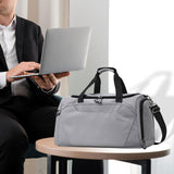 Maxbell Gym Bag Multi Pockets Lightweight Workout Carry Bag for Fitness Camping Yoga Grey