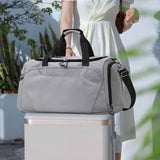 Maxbell Gym Bag Multi Pockets Lightweight Workout Carry Bag for Fitness Camping Yoga Grey