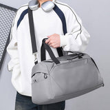 Maxbell Gym Bag Multi Pockets Lightweight Workout Carry Bag for Fitness Camping Yoga Grey