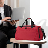 Maxbell Gym Bag Multi Pockets Lightweight Workout Carry Bag for Fitness Camping Yoga Red