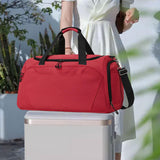 Maxbell Gym Bag Multi Pockets Lightweight Workout Carry Bag for Fitness Camping Yoga Red