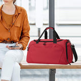 Maxbell Gym Bag Multi Pockets Lightweight Workout Carry Bag for Fitness Camping Yoga Red