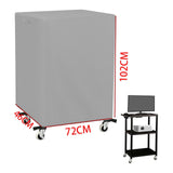 Maxbell Rolling Cart Cover Metal Computer Presentation Stand Cover Waterproof