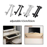 Maxbell Keyboard Drawer Slides Cabinet Furniture Hardware for Home Office Under Desk 27mm Silver 4Heights