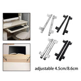 Maxbell Keyboard Drawer Slides Cabinet Furniture Hardware for Home Office Under Desk 27mm Silver 4Heights