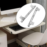 Maxbell Keyboard Drawer Slides Cabinet Furniture Hardware for Home Office Under Desk 27mm Silver 4Heights