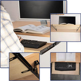 Maxbell Keyboard Drawer Slides Cabinet Furniture Hardware for Home Office Under Desk 27mm Black 4Heights