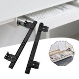 Maxbell Keyboard Drawer Slides Cabinet Furniture Hardware for Home Office Under Desk 27mm Black 4Heights