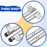 Maxbell Keyboard Drawer Slides Cabinet Furniture Hardware for Home Office Under Desk 35mm Silver 4Heights