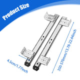 Maxbell Keyboard Drawer Slides Cabinet Furniture Hardware for Home Office Under Desk 35mm Silver 4Heights