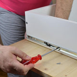 Maxbell Keyboard Drawer Slides Cabinet Furniture Hardware for Home Office Under Desk 27mm Silver 5Heights