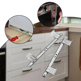 Maxbell Keyboard Drawer Slides Cabinet Furniture Hardware for Home Office Under Desk 27mm Silver 5Heights