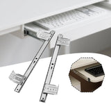 Maxbell Keyboard Drawer Slides Cabinet Furniture Hardware for Home Office Under Desk 27mm Silver 5Heights