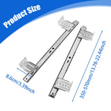 Maxbell Keyboard Drawer Slides Cabinet Furniture Hardware for Home Office Under Desk 27mm Silver 5Heights