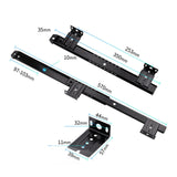 Maxbell Keyboard Drawer Slides Cabinet Furniture Hardware for Home Office Under Desk 27mm Black 5Heights