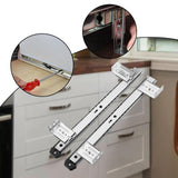 Maxbell Keyboard Drawer Slides Cabinet Furniture Hardware for Home Office Under Desk 35mm Silver 5Heights