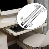 Maxbell Keyboard Drawer Slides Cabinet Furniture Hardware for Home Office Under Desk 35mm Silver 5Heights