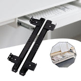 Maxbell Keyboard Drawer Slides Cabinet Furniture Hardware for Home Office Under Desk 35mm Black 5Heights