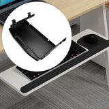 Maxbell Under Desk Keyboard Tray Metal Space Saving Pull Out for Office Study Typing Black