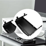 Maxbell Under Desk Keyboard Tray Metal Space Saving Pull Out for Office Study Typing Black