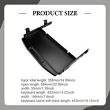 Maxbell Under Desk Keyboard Tray Metal Space Saving Pull Out for Office Study Typing Black