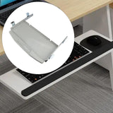 Maxbell Under Desk Keyboard Tray Metal Space Saving Pull Out for Office Study Typing Gray