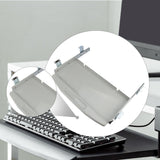 Maxbell Under Desk Keyboard Tray Metal Space Saving Pull Out for Office Study Typing Gray