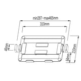 Maxbell Laptop Mount Tray for Monitor Arms Portable Sturdy Notebook Tray (Tray Only) Sliver Gray