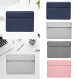 Maxbell Laptop Sleeve Case with Stand Protective Cover Carrying Case PU Leather Bag Dark Blue