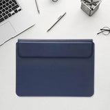 Maxbell Laptop Sleeve Case with Stand Protective Cover Carrying Case PU Leather Bag Dark Blue