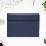 Maxbell Laptop Sleeve Case with Stand Protective Cover Carrying Case PU Leather Bag Dark Blue