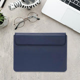 Maxbell Laptop Sleeve Case with Stand Protective Cover Carrying Case PU Leather Bag Dark Blue