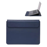 Maxbell Laptop Sleeve Case with Stand Protective Cover Carrying Case PU Leather Bag Dark Blue