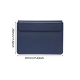 Maxbell Laptop Sleeve Case with Stand Protective Cover Carrying Case PU Leather Bag Dark Blue