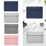 Maxbell Laptop Sleeve Case with Stand Protective Cover Carrying Case PU Leather Bag Dark Blue