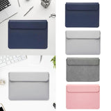 Maxbell Laptop Sleeve Case with Stand Protective Cover Carrying Case PU Leather Bag Dark Blue