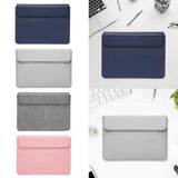 Maxbell Laptop Sleeve Case with Stand Protective Cover Carrying Case PU Leather Bag Dark Blue