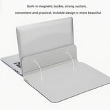 Maxbell Laptop Sleeve Case with Stand Protective Cover Carrying Case PU Leather Bag Light Gray